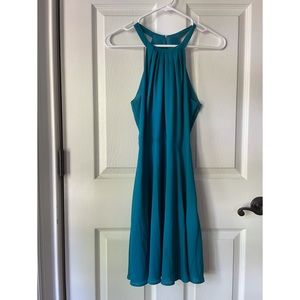 Express Teal Halter Top Dress